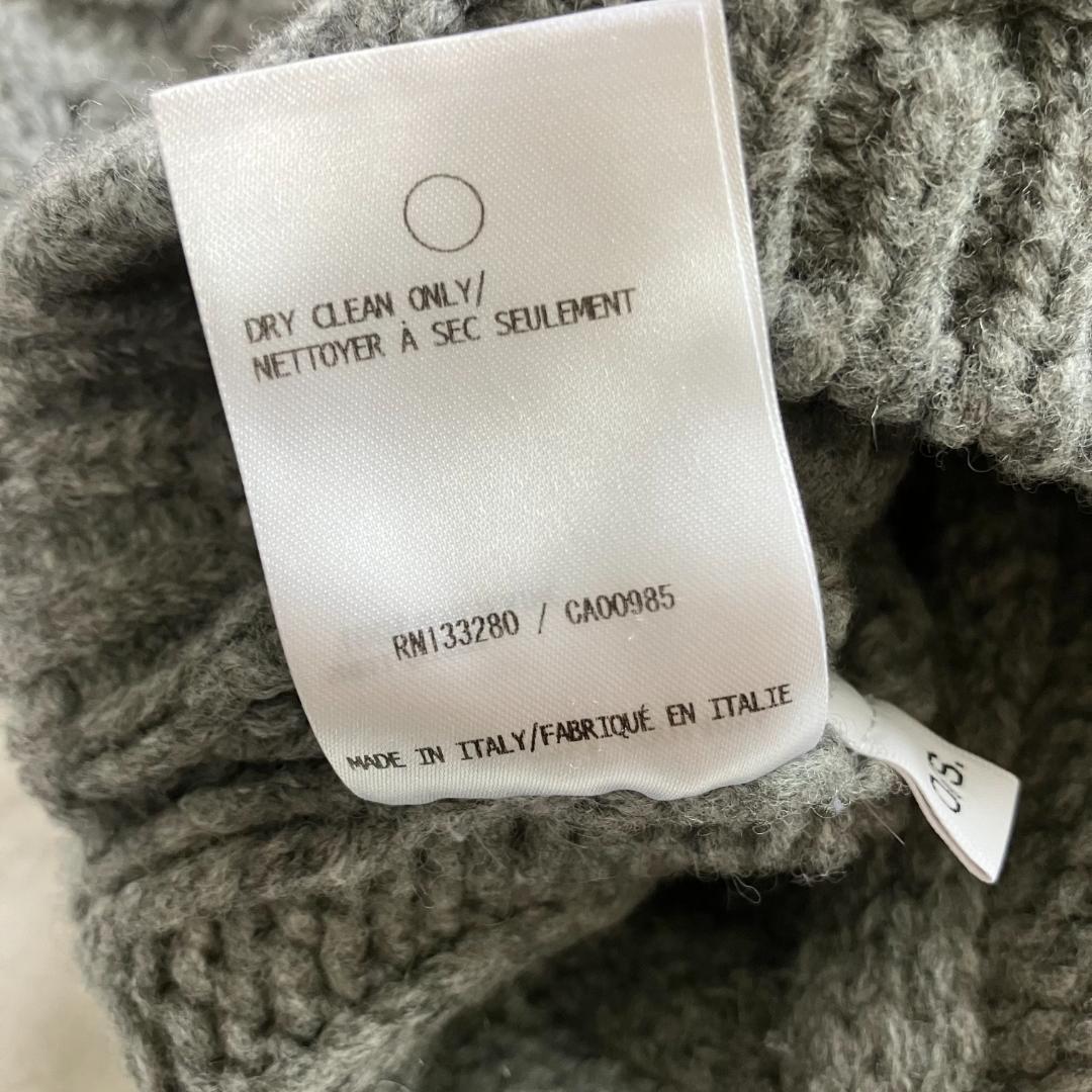 美品◎THOM BROWNE ケーブル編み マフラー 大判 グレー