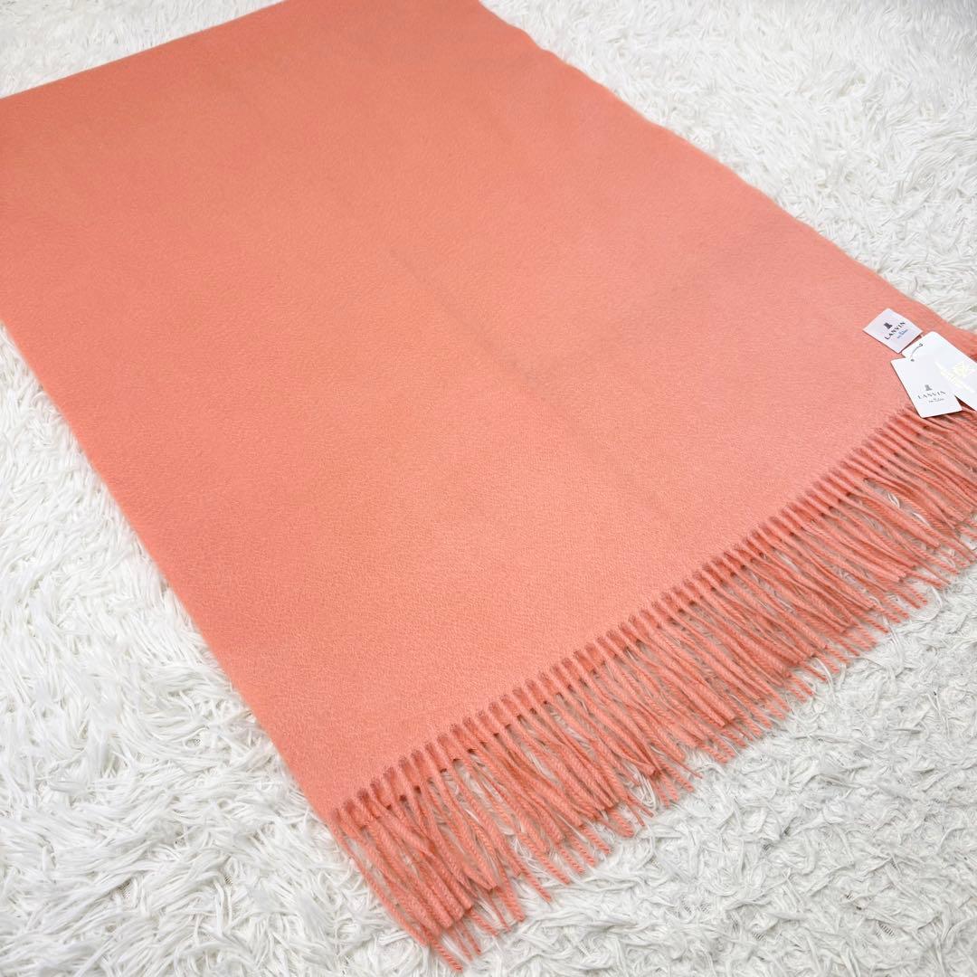 新品 未使用 ランバンオンブルー 大判ストール カシミヤ100% モンゴル産