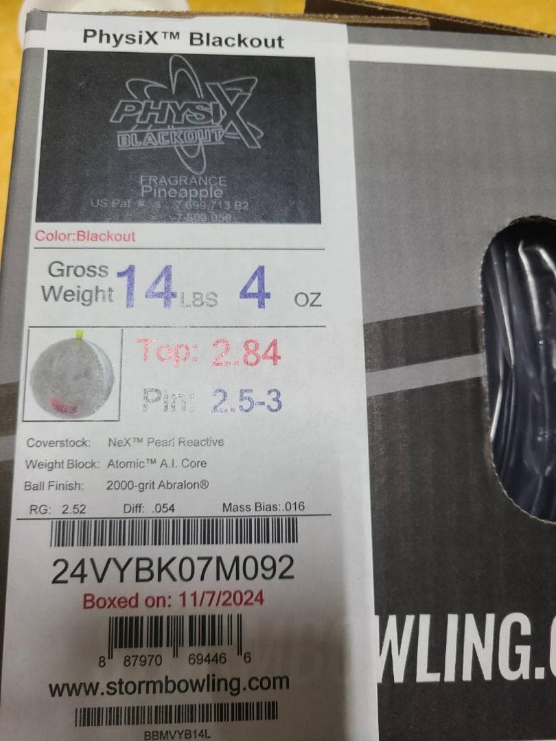 ストーム　フィジックスブラックアウト　14ポンド　新品