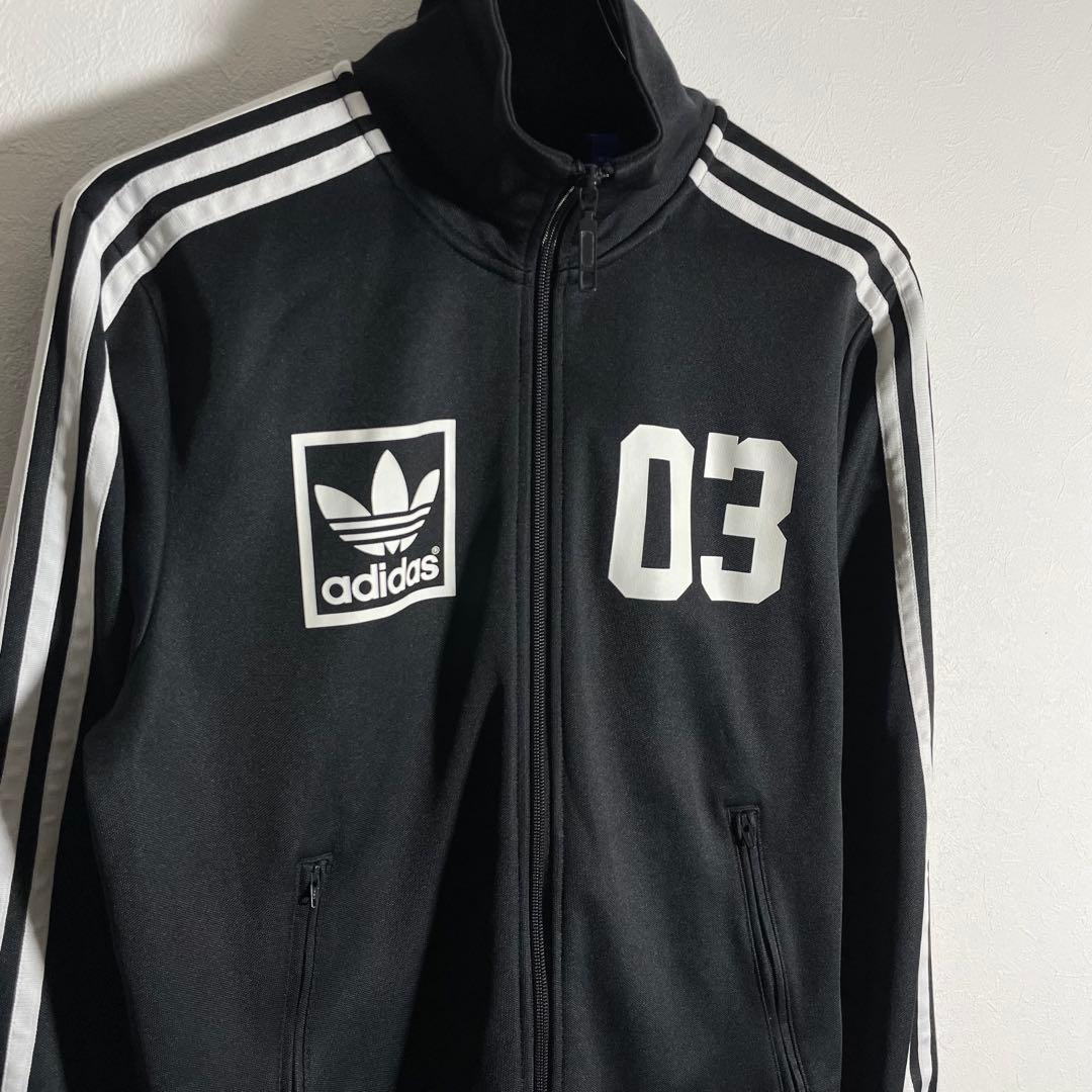 アディダスオリジナルス トラックジャケット ジャージ 黒 M トレフォイルロゴ