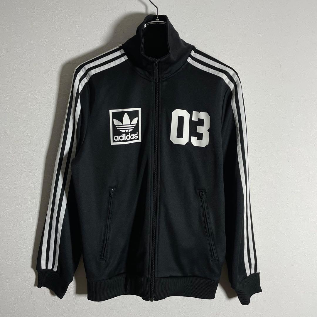 アディダスオリジナルス トラックジャケット ジャージ 黒 M トレフォイルロゴ