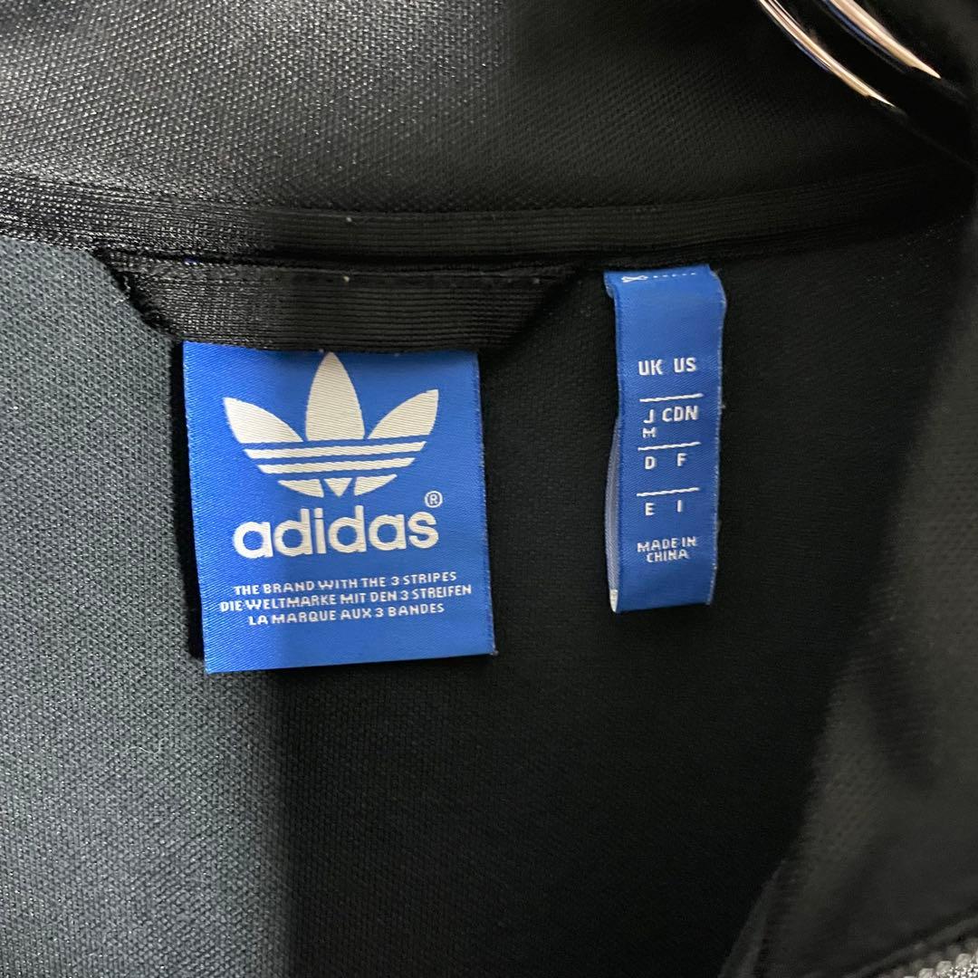 アディダスオリジナルス トラックジャケット ジャージ 黒 M トレフォイルロゴ