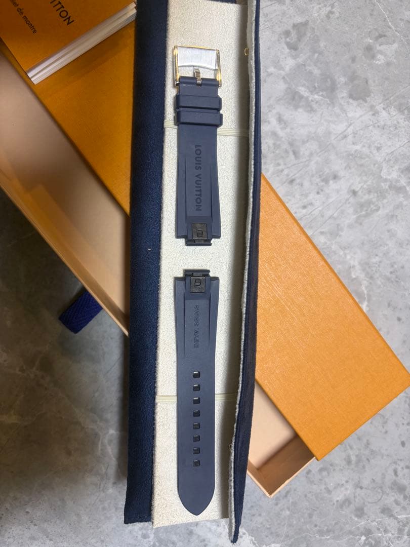 LOUIS VUITTON タンブール用　ネイビー 時計ラバーベルト