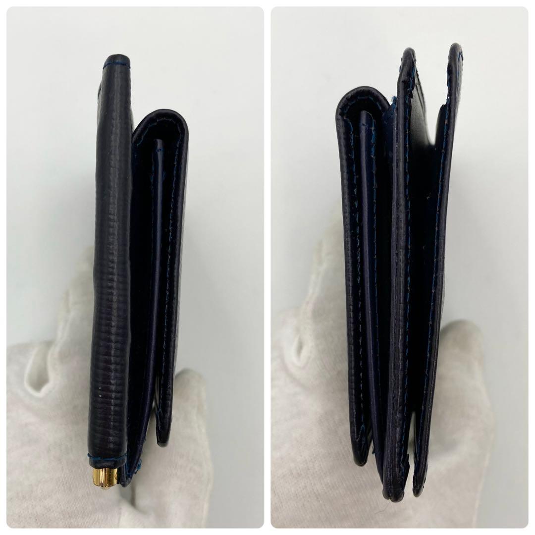 ⭐︎⭐︎⭐︎✨ GLEN マネークリップ 紺色 レザー 高級感