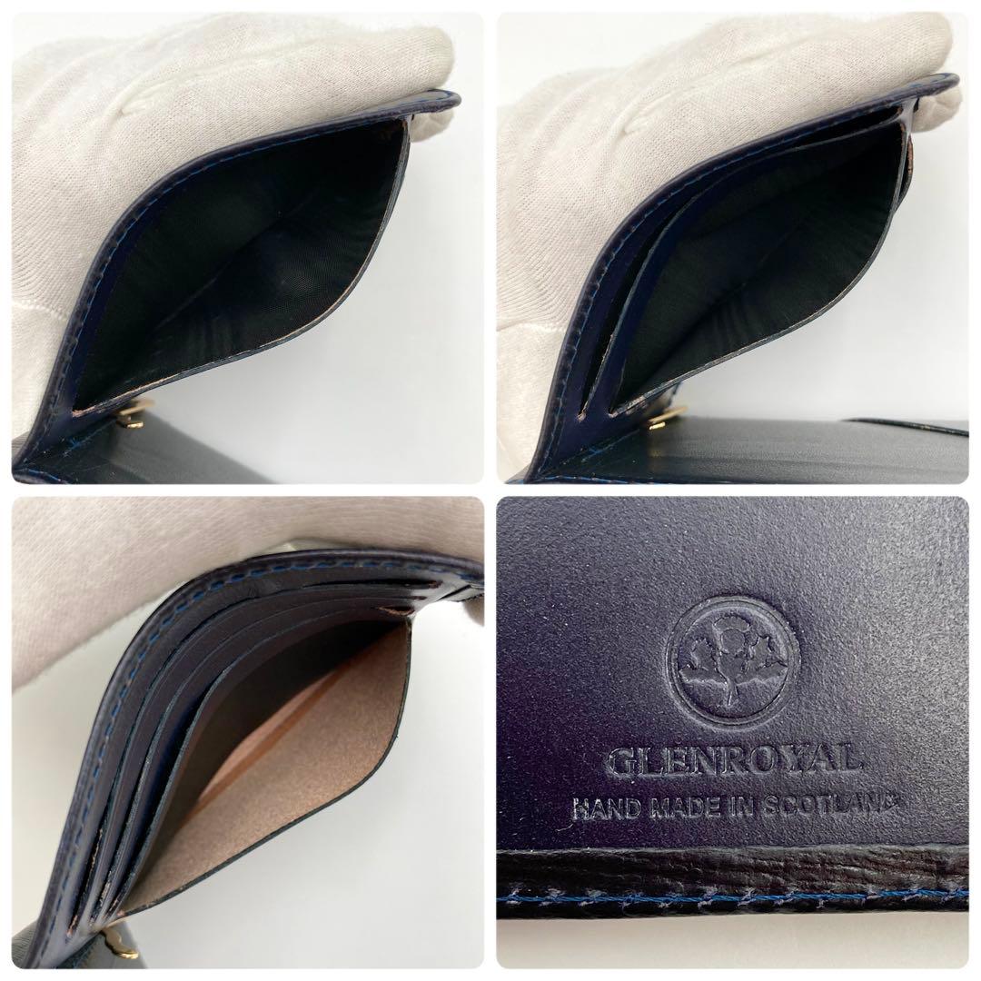 ⭐︎⭐︎⭐︎✨ GLEN マネークリップ 紺色 レザー 高級感