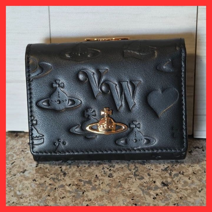 【新品未使用】ヴィヴィアンウエストウッド三つ折り財布　913VW154　ブラック