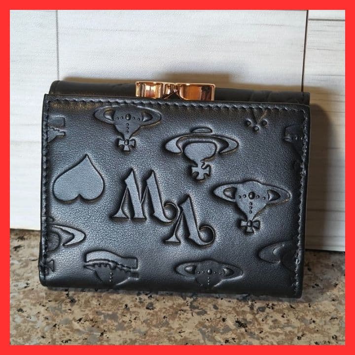 【新品未使用】ヴィヴィアンウエストウッド三つ折り財布　913VW154　ブラック