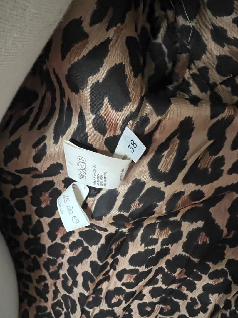 ドルチェ&ガッバーナ ロングジャケットコート 38 裏地レオパード ブラック