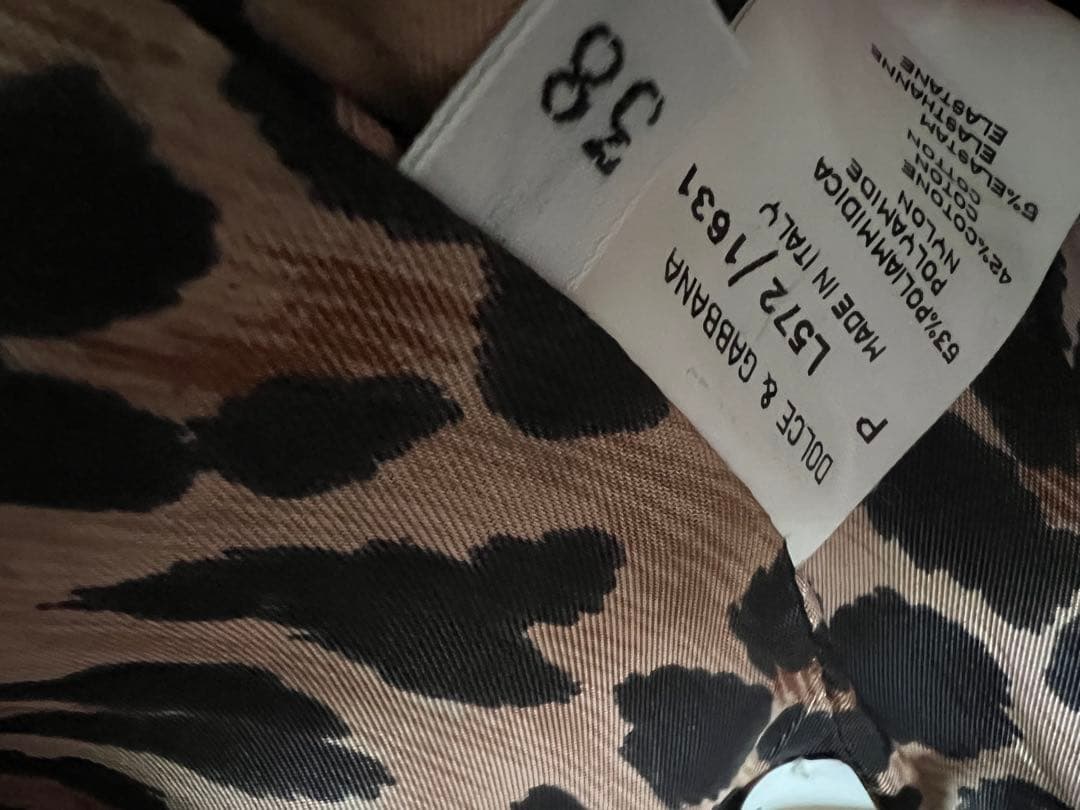 ドルチェ&ガッバーナ ロングジャケットコート 38 裏地レオパード ブラック