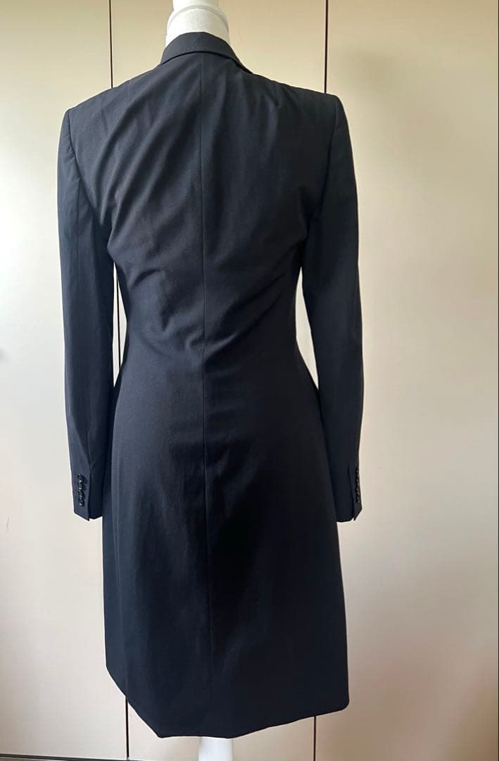 ドルチェ&ガッバーナ ロングジャケットコート 38 裏地レオパード ブラック