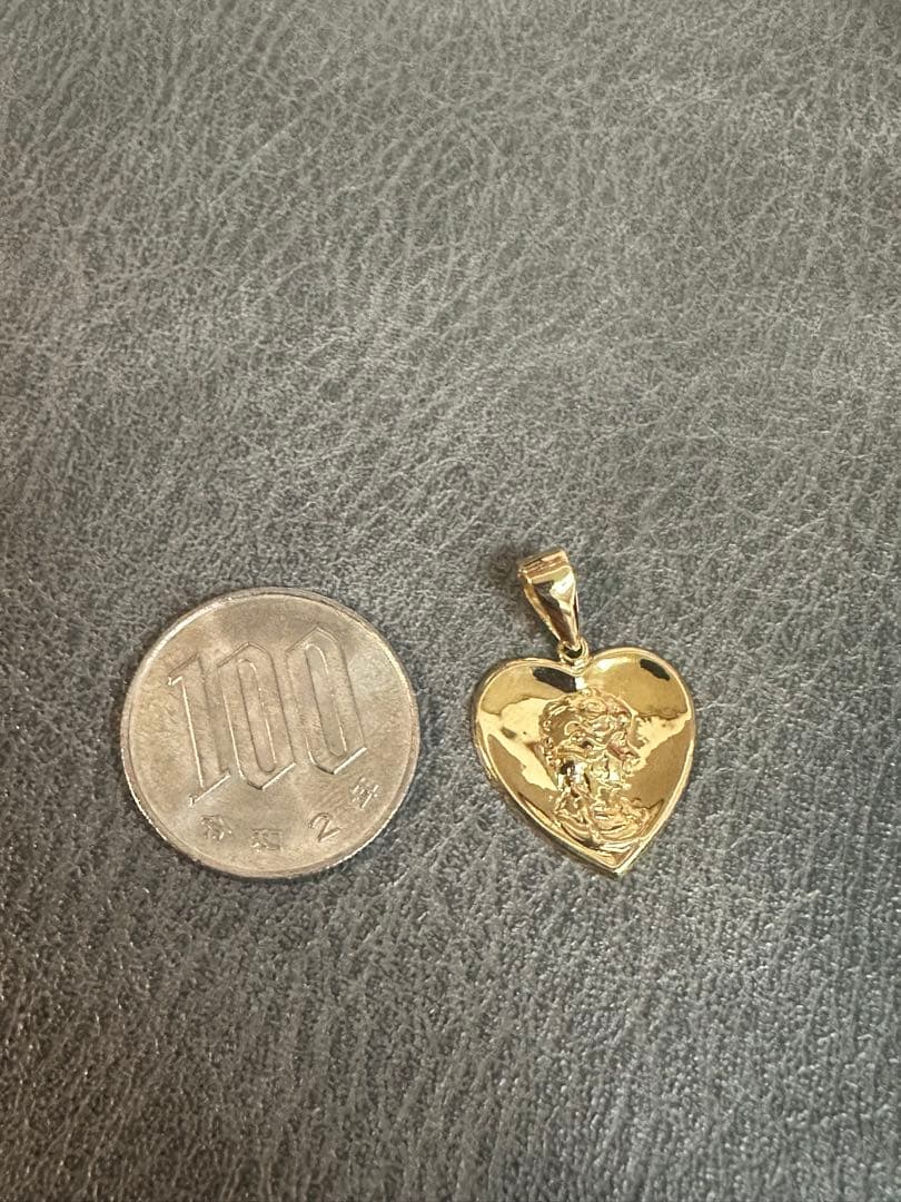 K18 1グラム エリザベス ハート ペンダントトップ