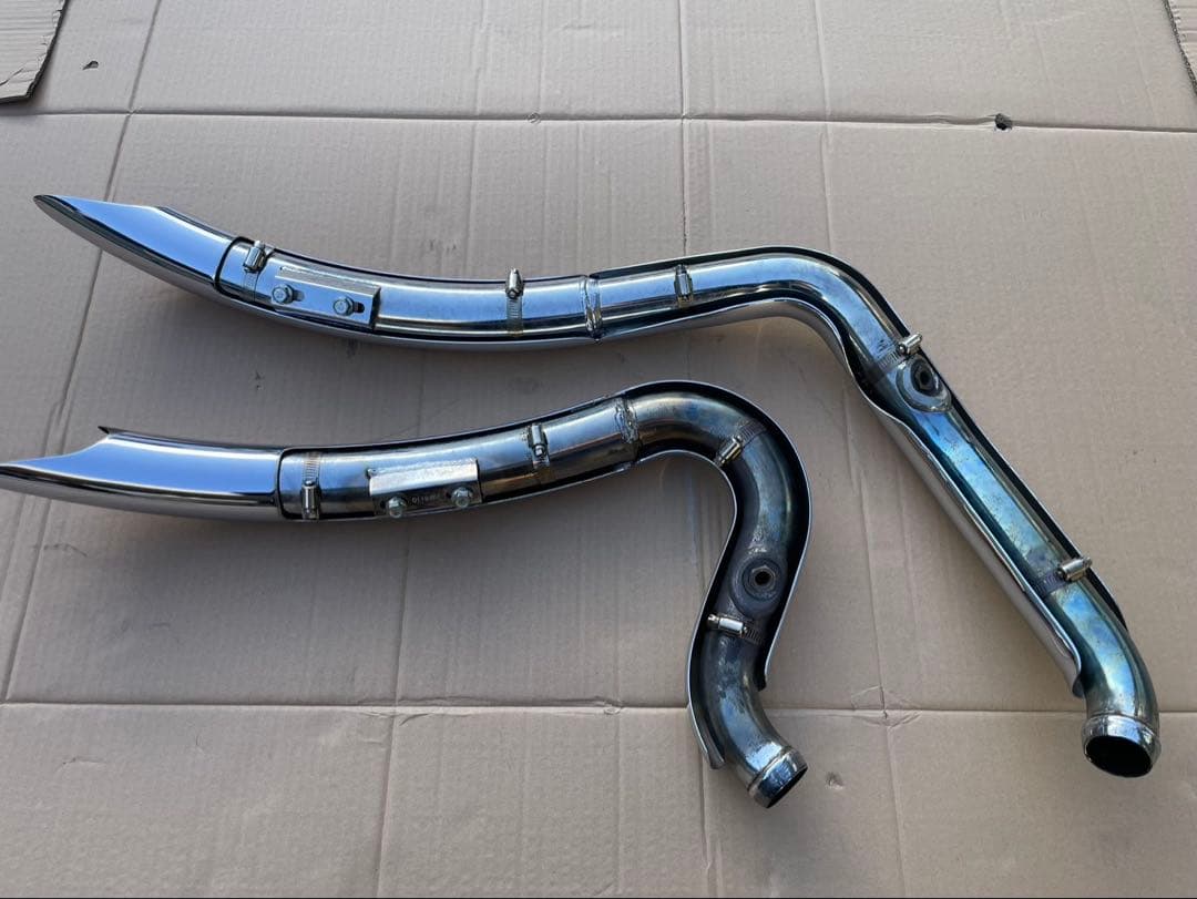 Vance & Hines ソフテイル ビッグラディウスフルマフラークローム