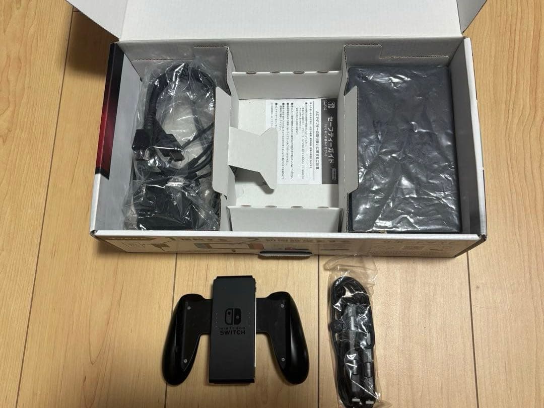 Nintendo Switch 青/赤 本体、付属品、microSD 64GB付