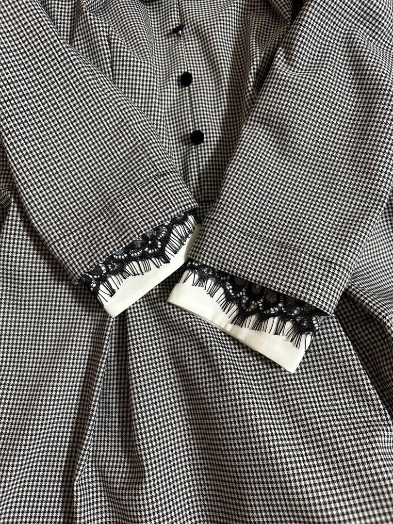 即日発送 Classic Monochrome Check Midi Dress