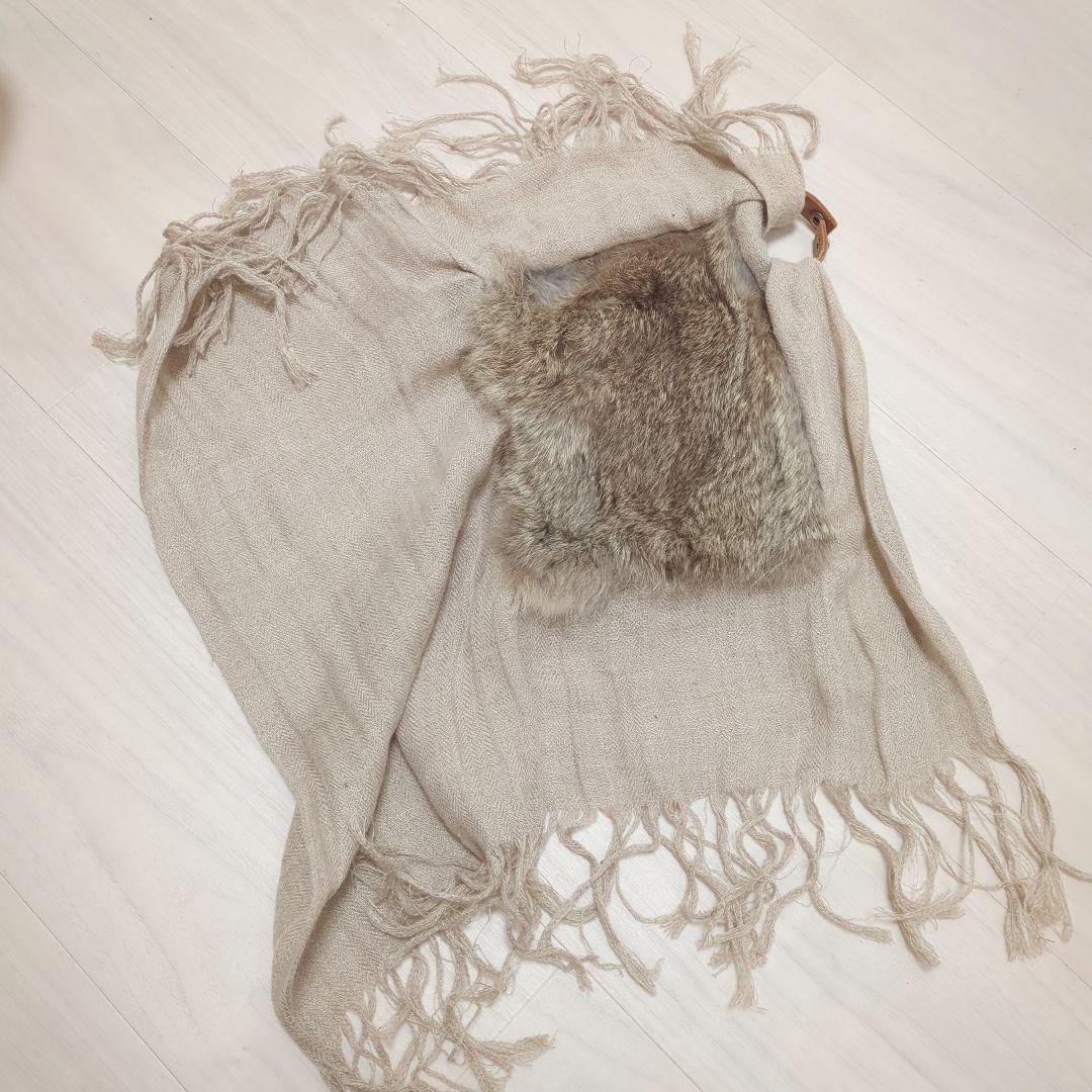 eb.a.gos エバゴス かごバッグ　ファー付き被せ布