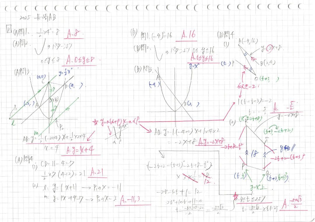 塾講師オリジナル数学解説 全問動画付 長崎 公立高校入試 2022-25 過去問