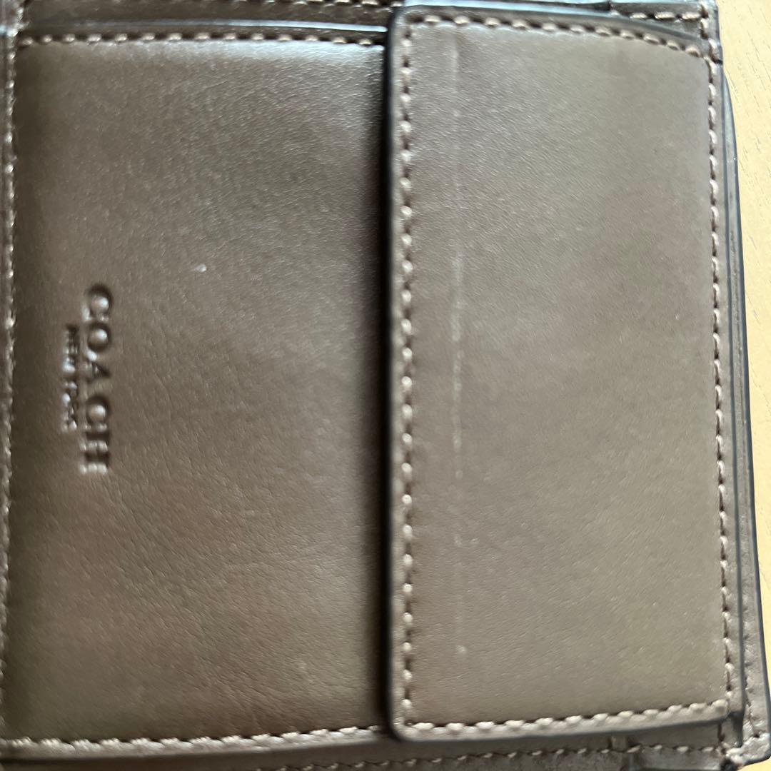 ★MiN★ COACH コーチ小銭入れ付き折り財布ワイルドビーストブラウン