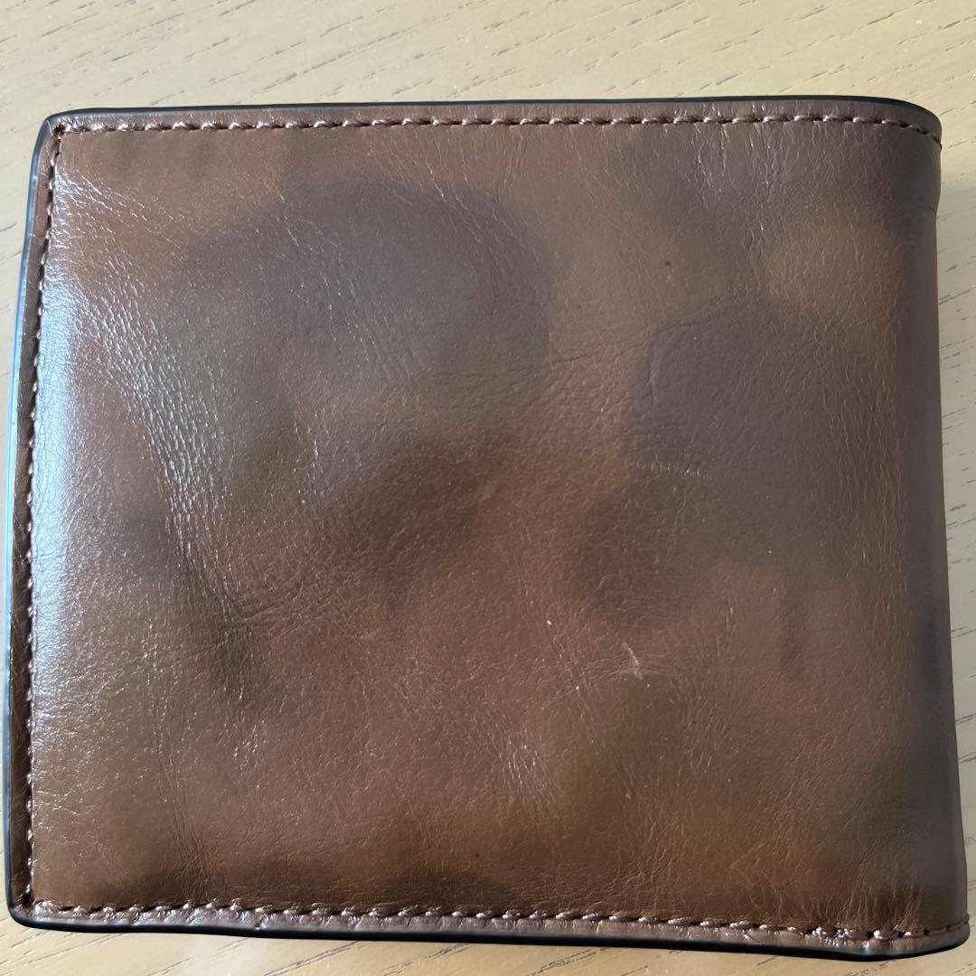 ★MiN★ COACH コーチ小銭入れ付き折り財布ワイルドビーストブラウン