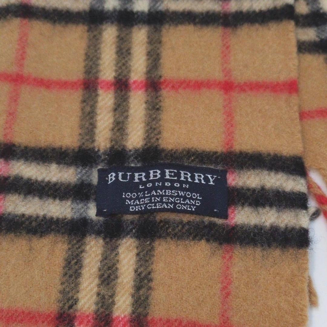 極美品 BURBERRY ラムウール100 ノバチェック 近年タグ バーバリー