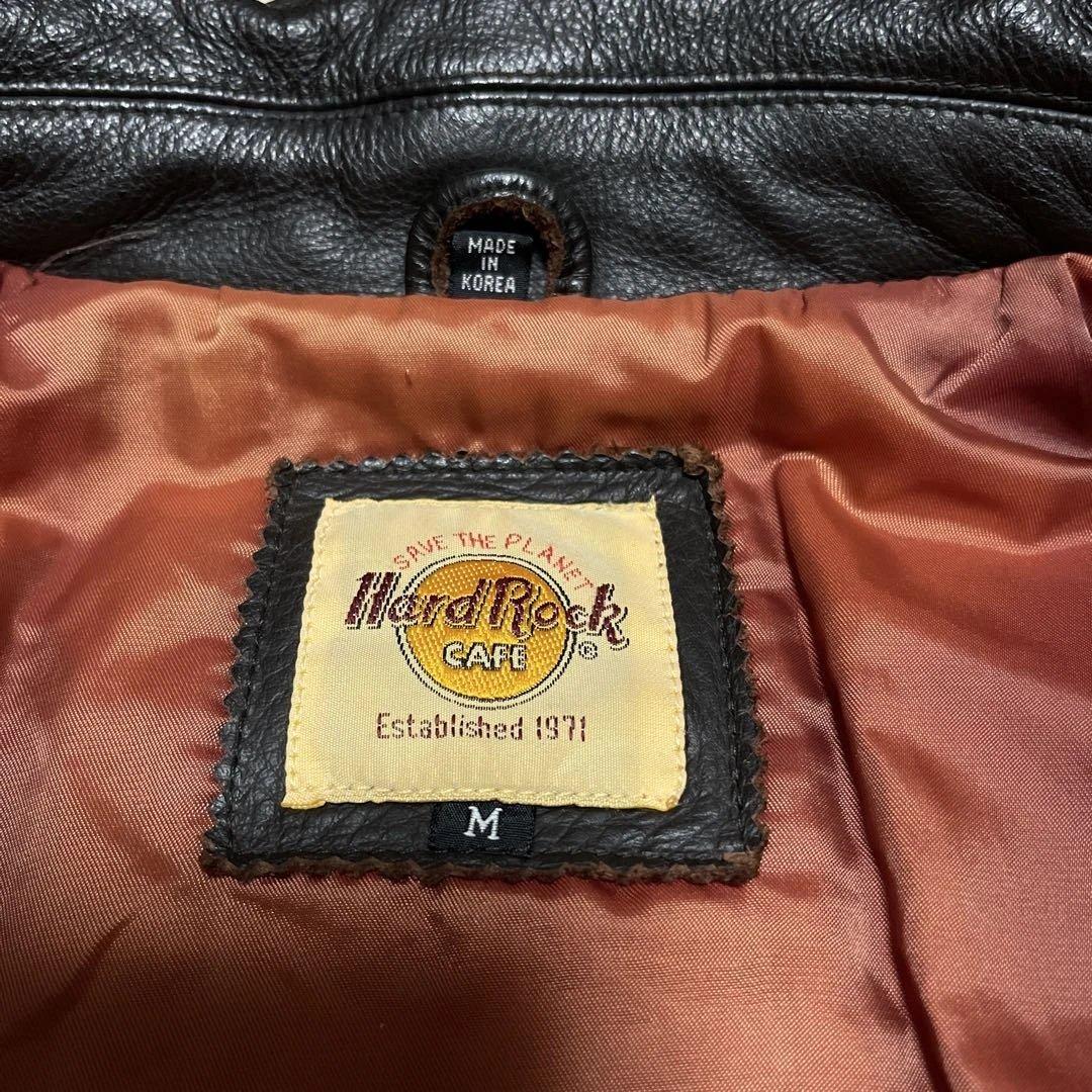 Used 90’sHardRockCafe PARISブラウンレザージャケットM