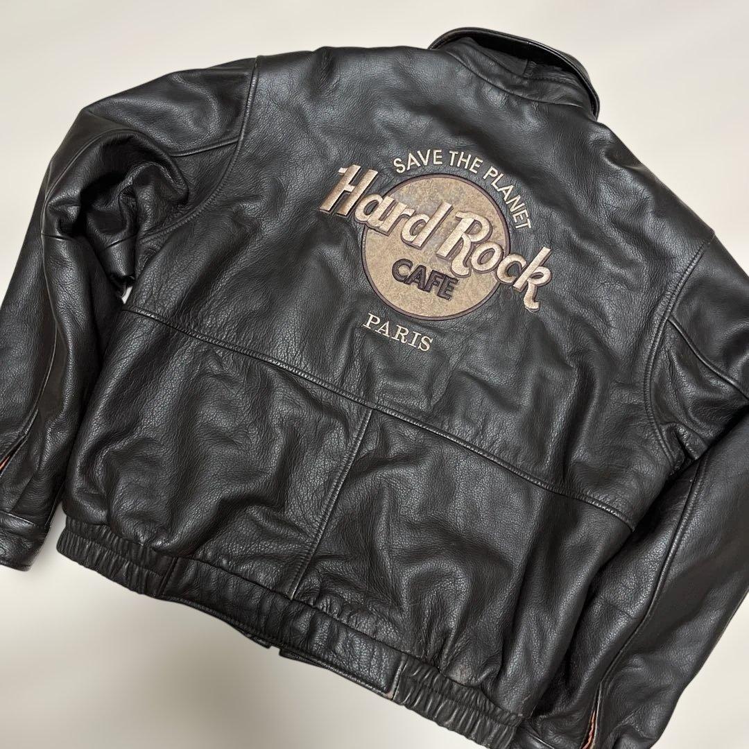 Used 90’sHardRockCafe PARISブラウンレザージャケットM