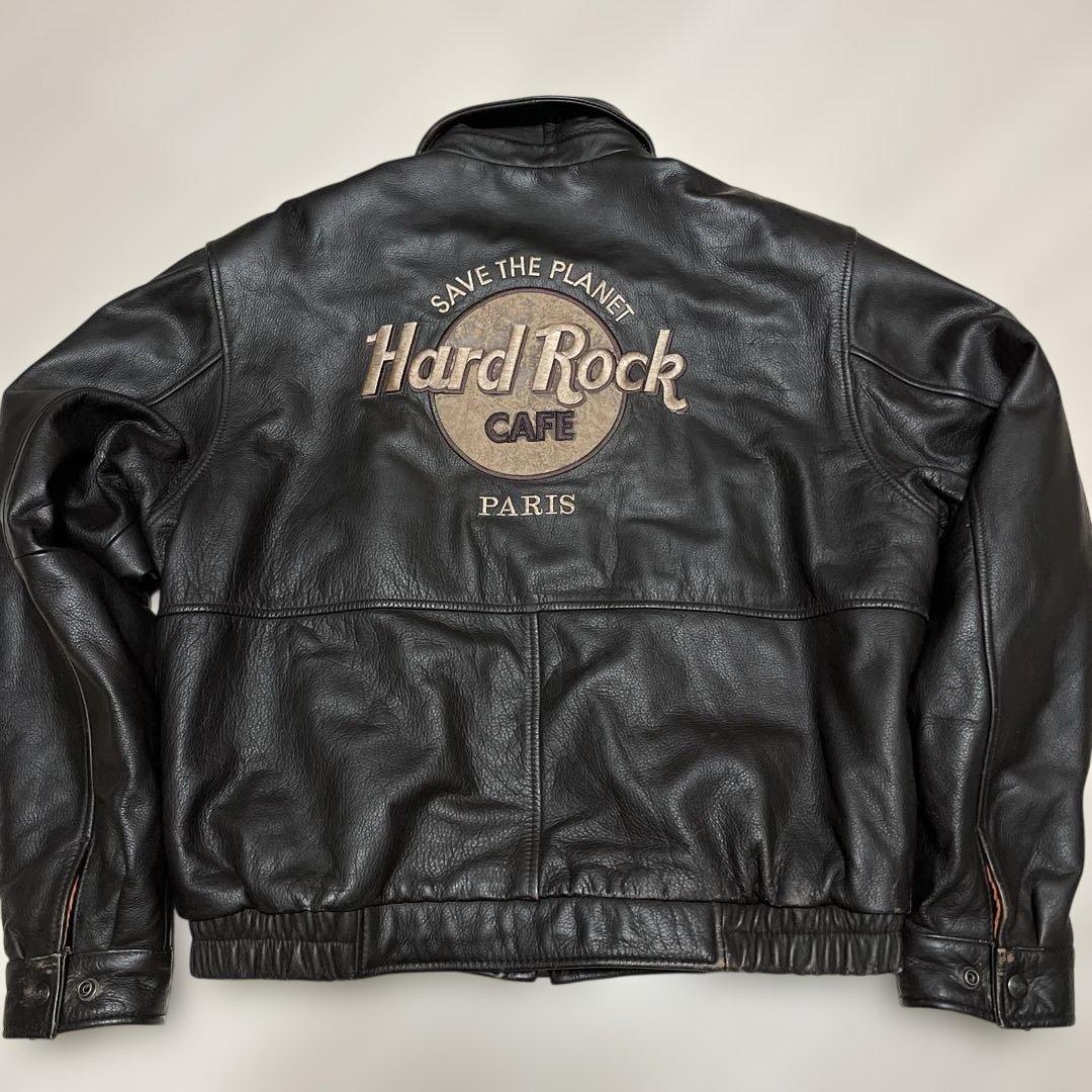 Used 90’sHardRockCafe PARISブラウンレザージャケットM