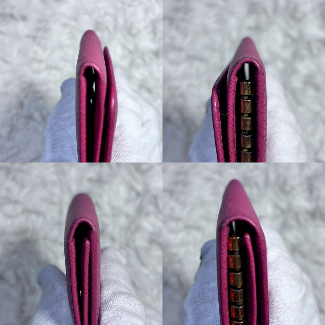 ✨超美品✨PRADA プラダ　ピンクレザー キーケース　正規品　箱付き