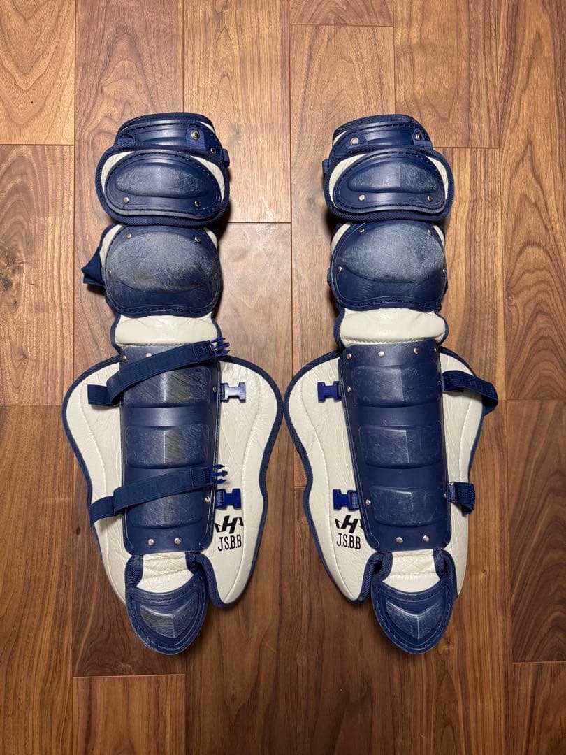 【しろくまとかげ】ハタケヤマ捕手用プロテクター JSBBネイビー/ホワイト