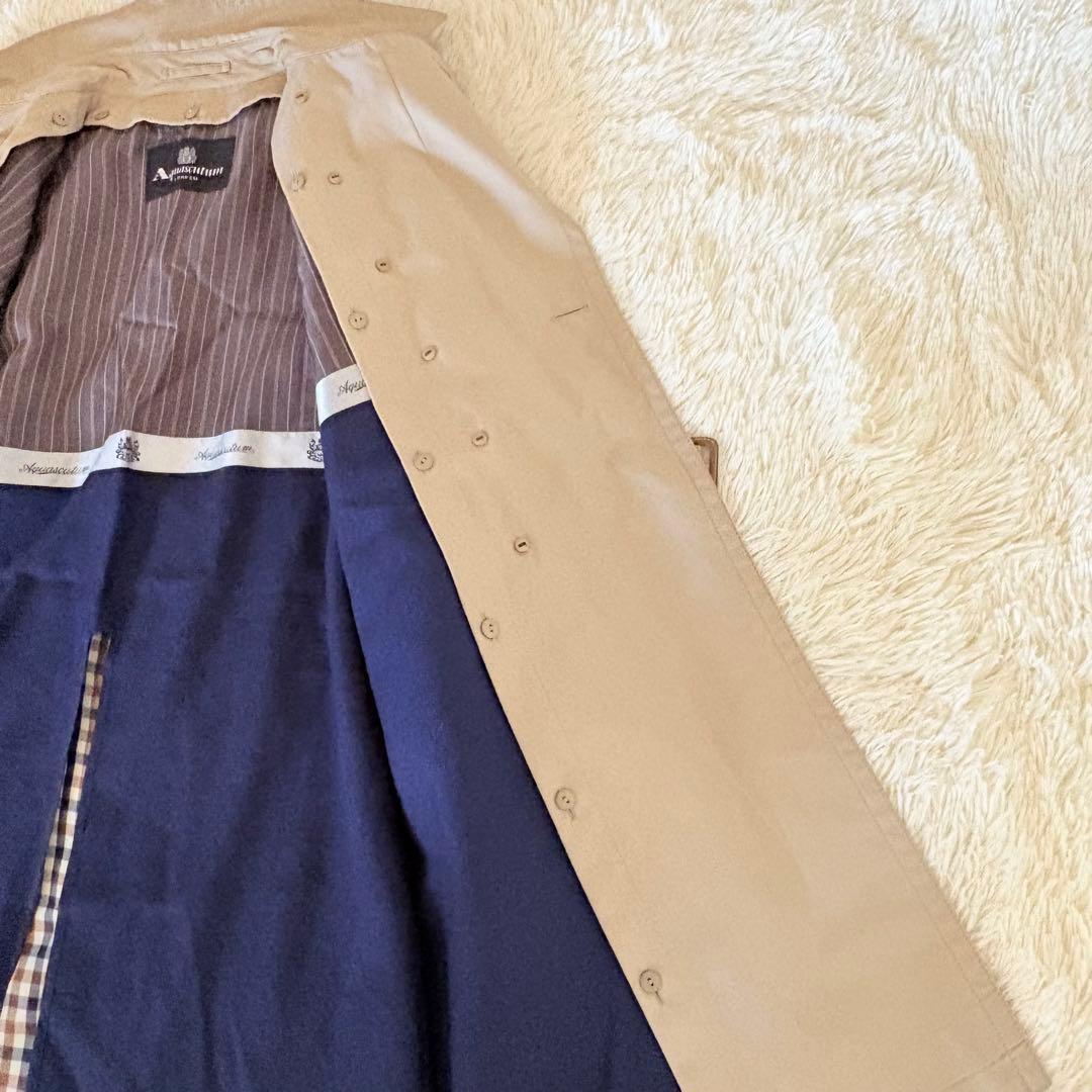 アクアスキュータム　トレンチコート　ウールライナー付　2way ベルト　サイズ8