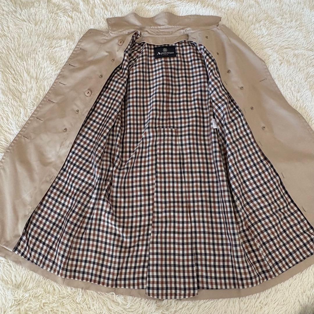 アクアスキュータム　トレンチコート　ウールライナー付　2way ベルト　サイズ8