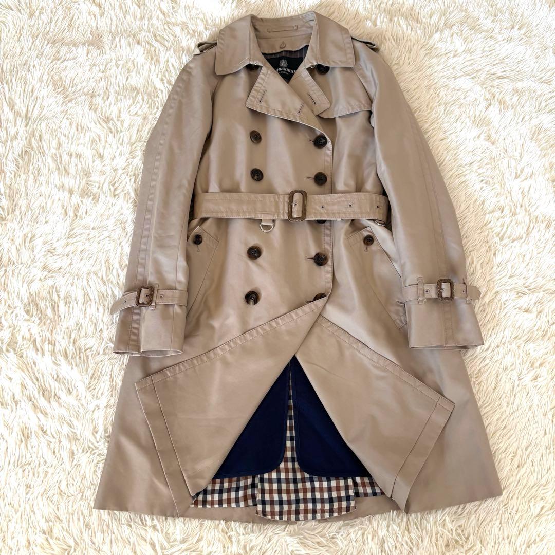 アクアスキュータム　トレンチコート　ウールライナー付　2way ベルト　サイズ8