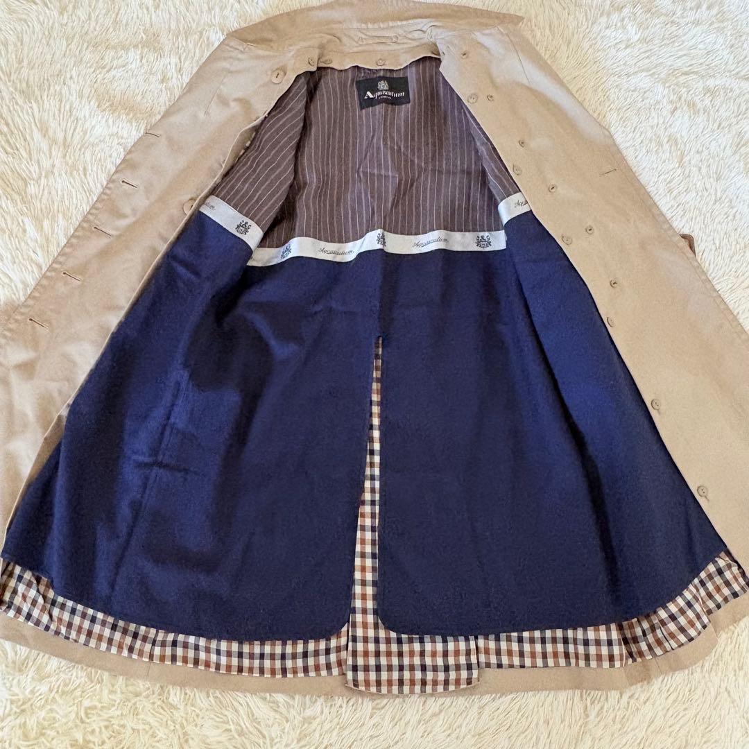 アクアスキュータム　トレンチコート　ウールライナー付　2way ベルト　サイズ8