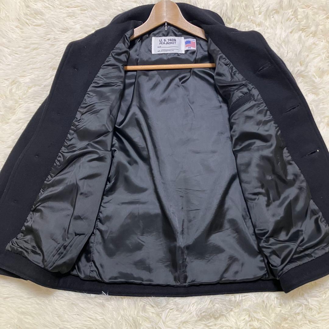 ショット ピーコート シングル USA製 U.S.740N ウール 黒 M〜L