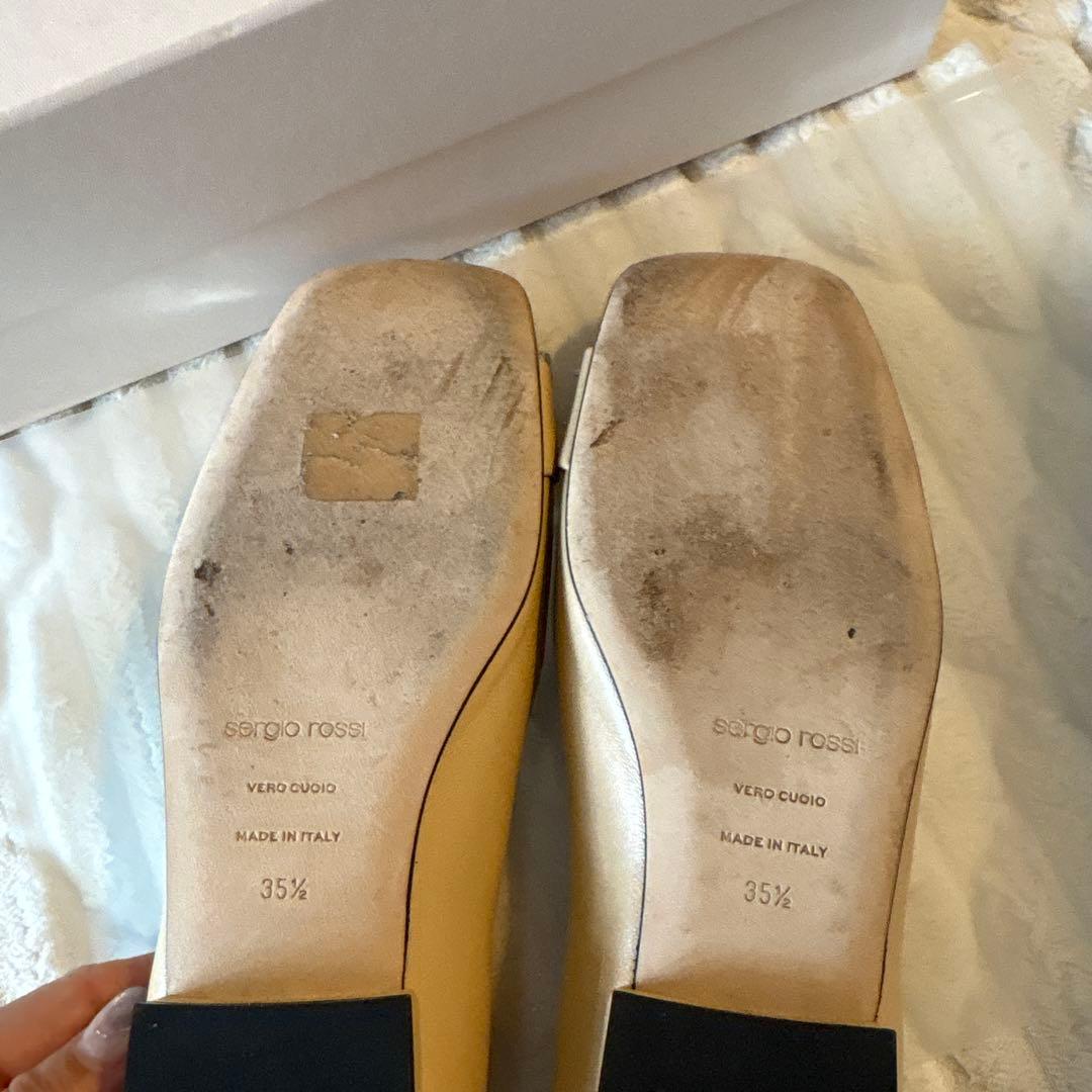 sergio rossi ベージュ フラットシューズ35.5