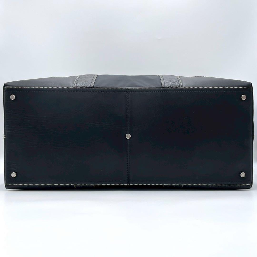 COACH コーチ ボストンバッグ 2way 大容量 ナイロン レザー 黒