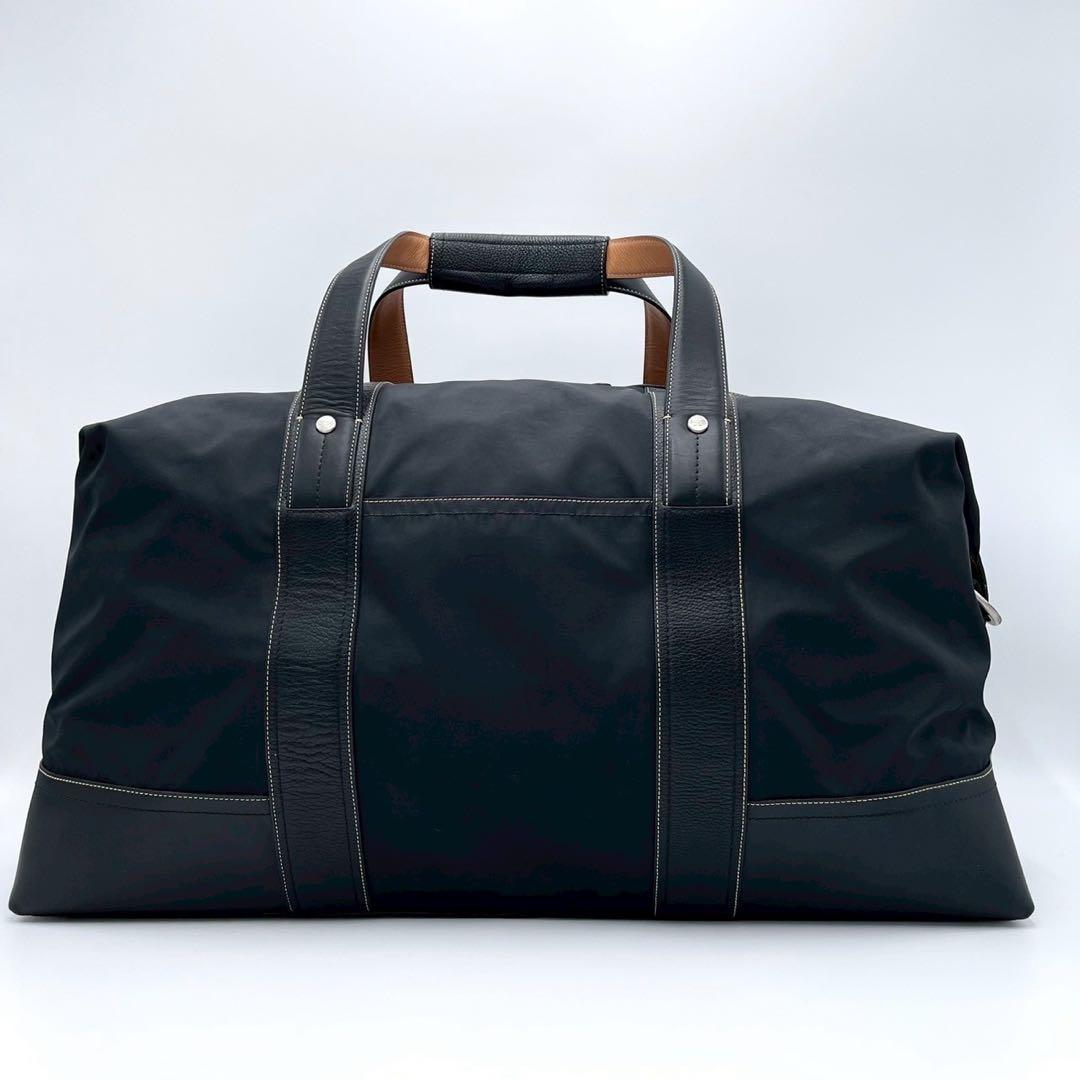 COACH コーチ ボストンバッグ 2way 大容量 ナイロン レザー 黒