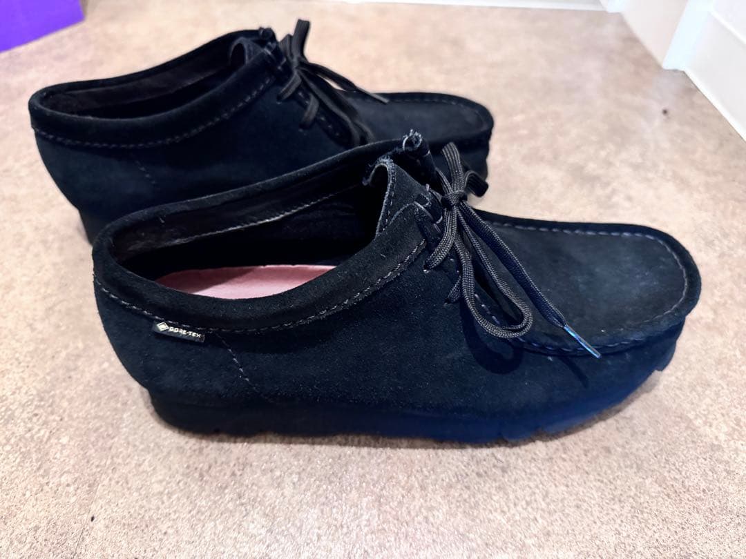 【美品】クラークス clarksワラビー ゴアテックス ブラック黒 UK7.5