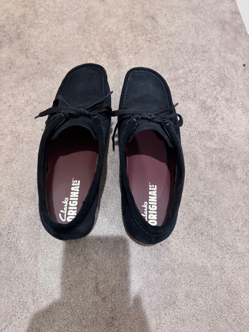 【美品】クラークス clarksワラビー ゴアテックス ブラック黒 UK7.5