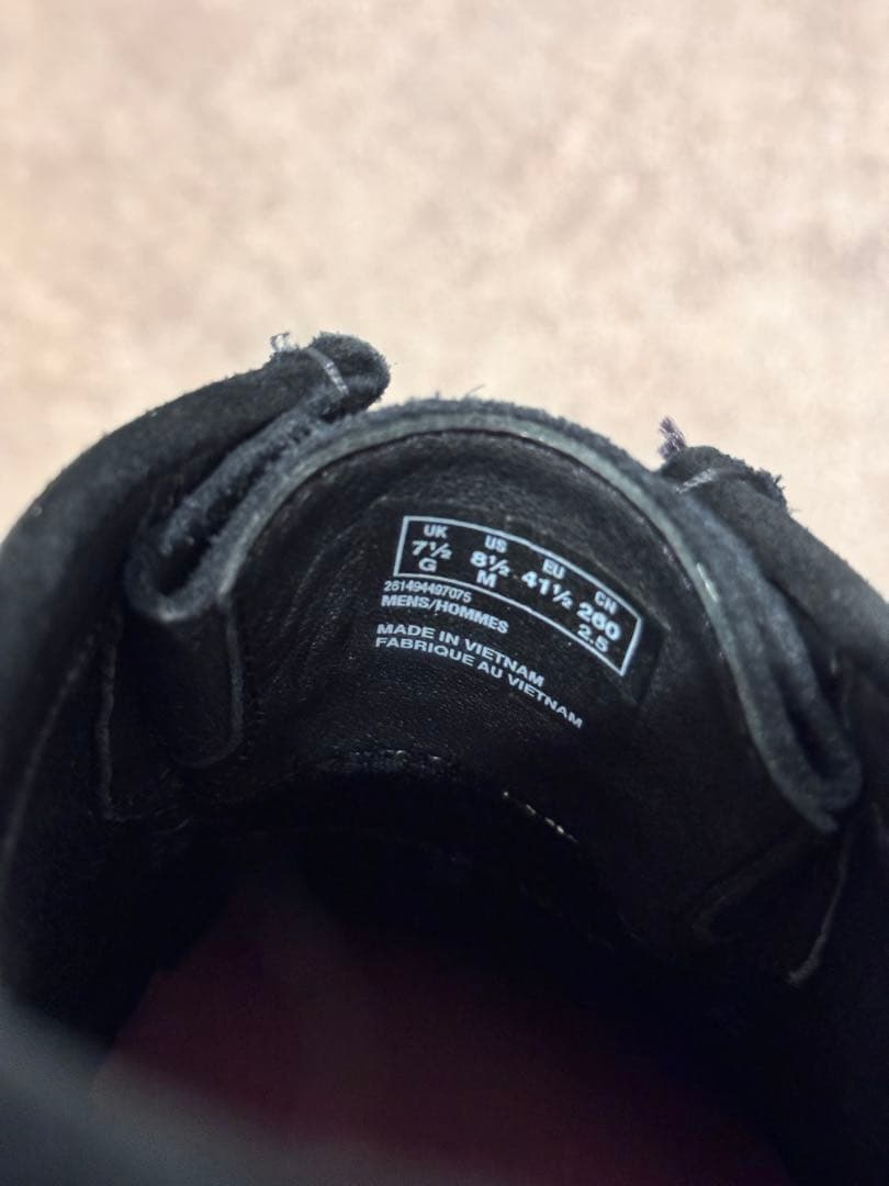 【美品】クラークス clarksワラビー ゴアテックス ブラック黒 UK7.5