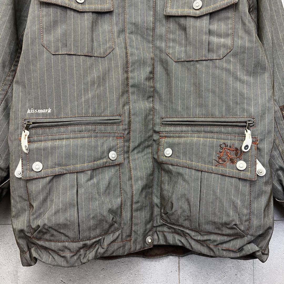 kissmark キスマーク スノボウェア 上下セットアップ ファー 灰