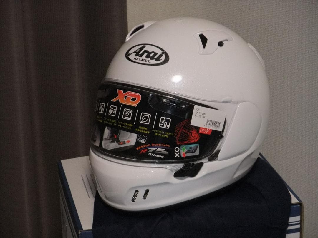 新品 Arai XD フルフェイスヘルメット 61～62cm グラスホワイト