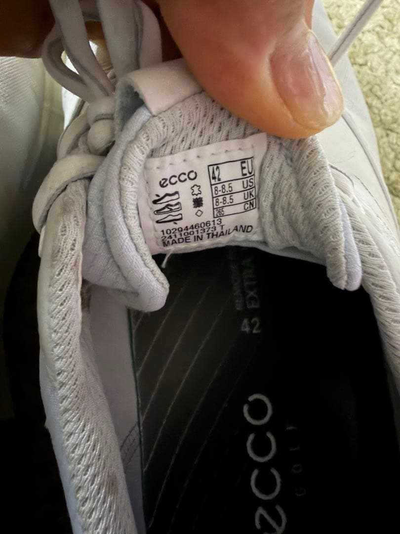 ecco ホワイト ゴルフシューズ