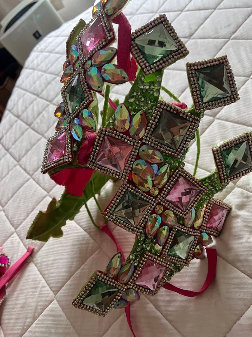 ダンス衣装/サンバ/パフォーマンス/ピンク系ステージ衣装