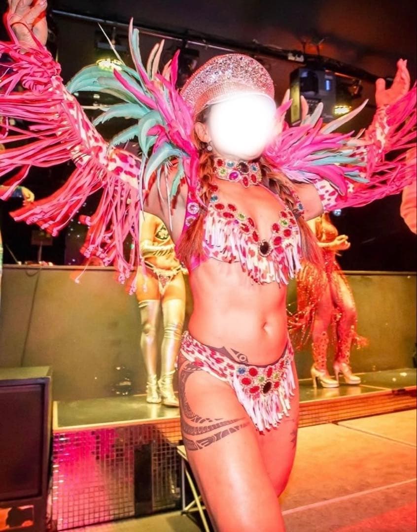 ダンス衣装/サンバ/パフォーマンス/ピンク系ステージ衣装