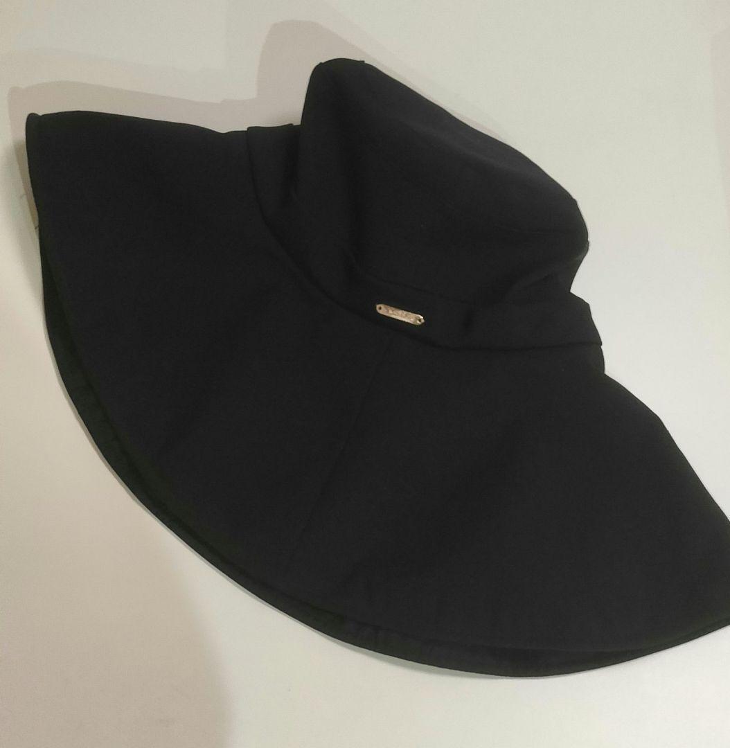 芦屋ロサブラン　ワイドブリムハット ブラック