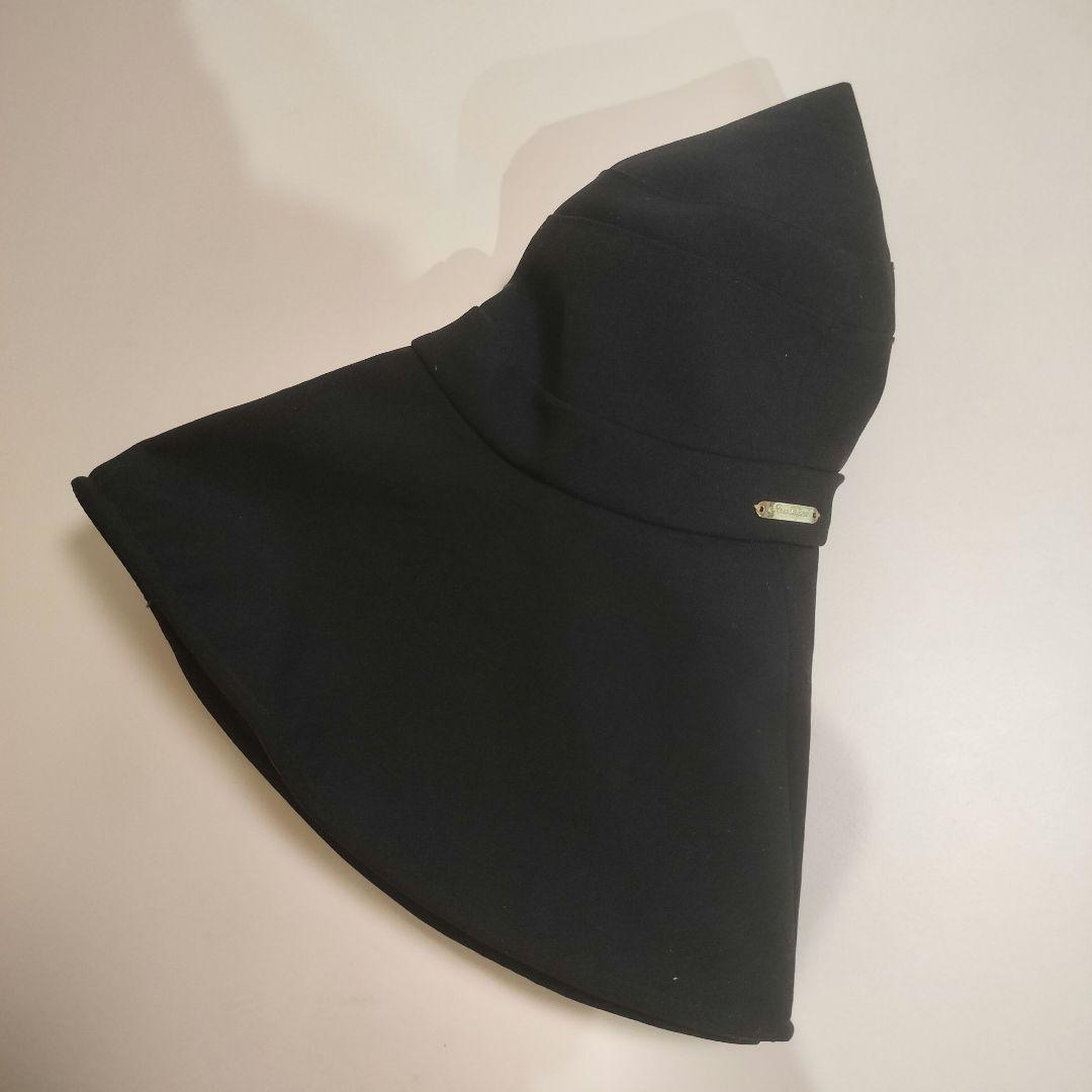 芦屋ロサブラン　ワイドブリムハット ブラック