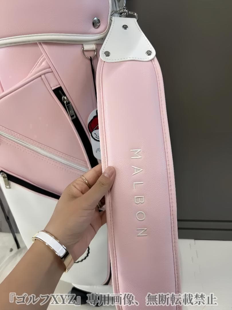 マルボンゴルフ キャディバッグ Malbon Golf　キャスター付きバッグ 桜