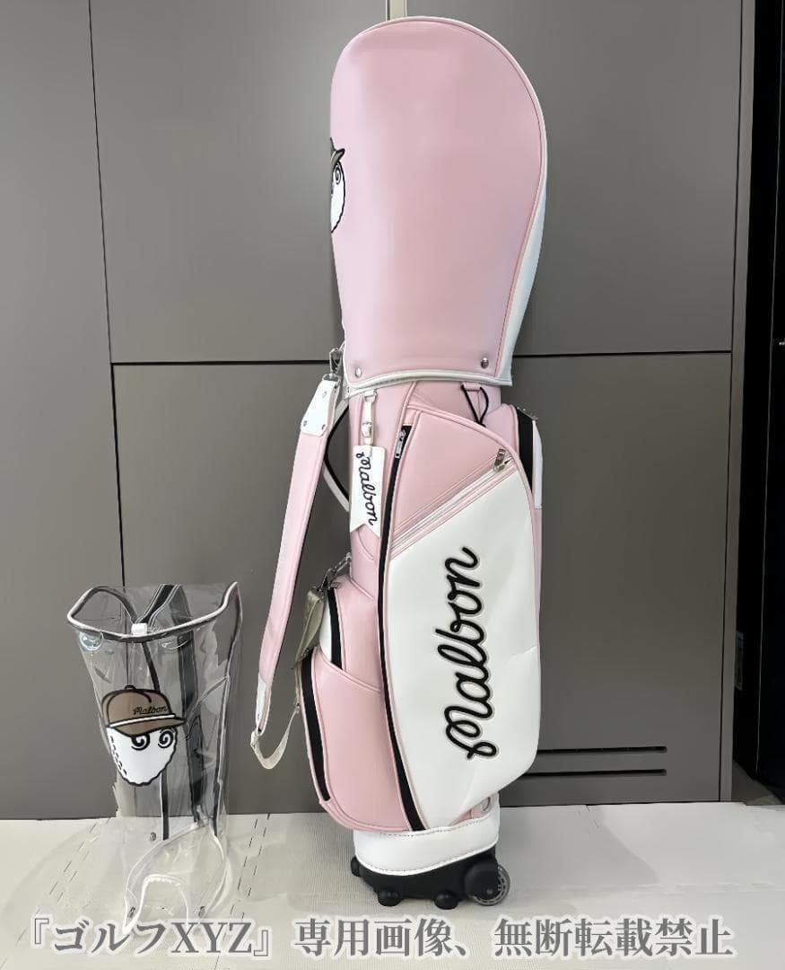 マルボンゴルフ キャディバッグ Malbon Golf　キャスター付きバッグ 桜