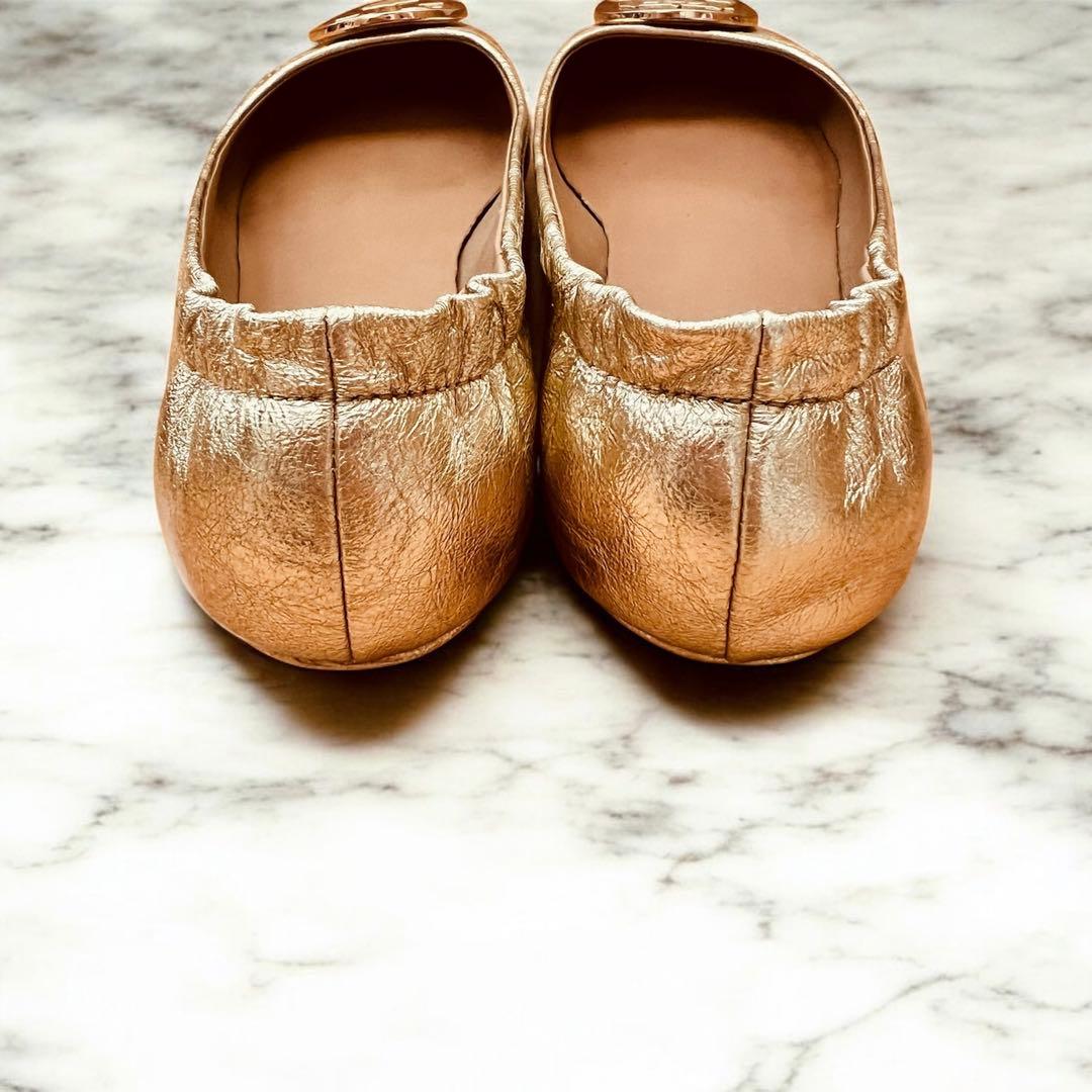美品✨Tory Burch バレエシューズ　6.5 23.5㎝ ゴールド