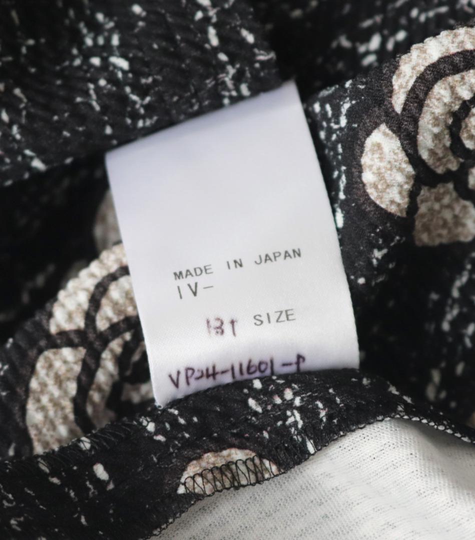 新品【Leilian レリアン】フラワー柄 チュニック 黒 13+